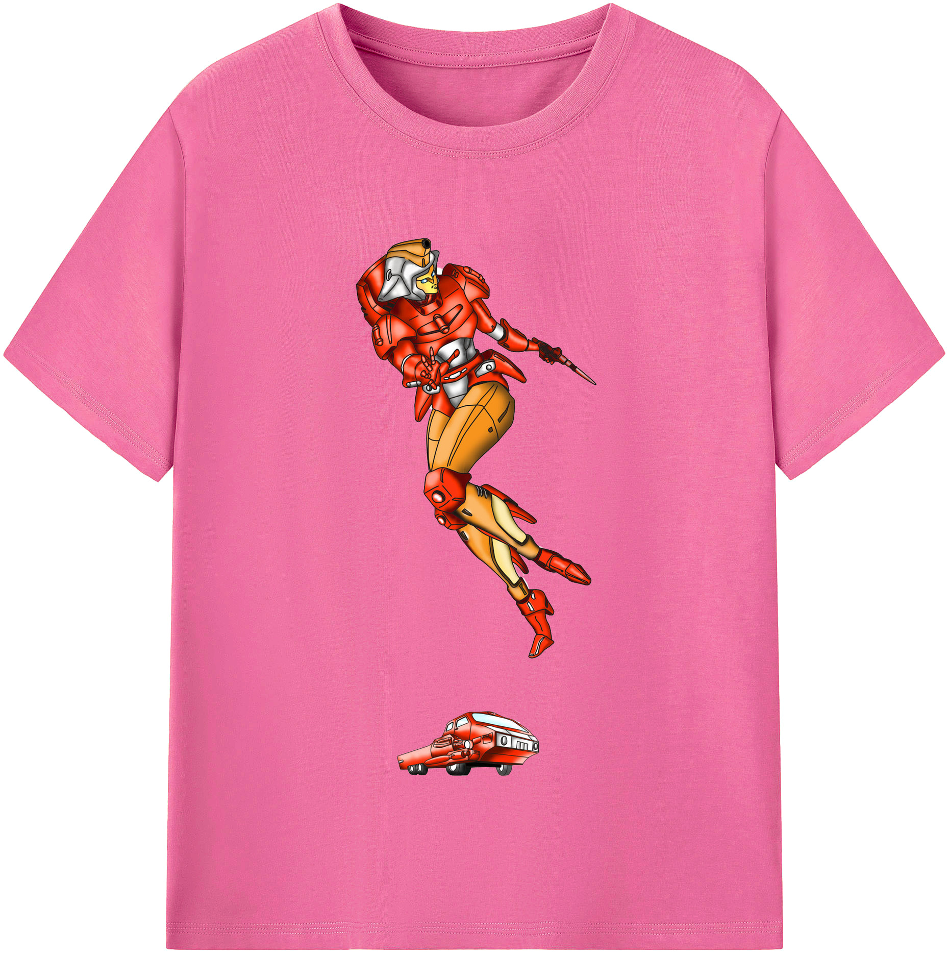 （画像用）  レディースカジュアルプリントTシャツ（綿100％）